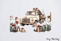 White Rustic Christmas Clipart PNG Product Image 1