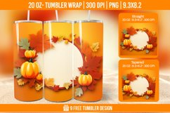 Tumbler Sublimation Wrap, 20 oz Fall Tumbler Wrap Product Image 1