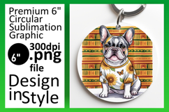 Charming Keychain Round Design Template , Cute Dog Product Image 1