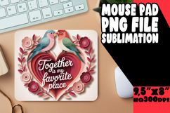 BLISSFUL mouse pad Playful Design, Valentines Day Product Image 1
