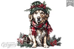 Christmas Dog Clipart Design - High Quality 300 Dpi Product Image 1