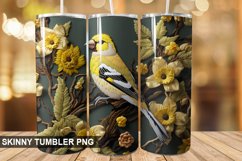 Embroidered Goldfinch Tumbler Design Product Image 1