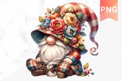 Floral Gnome Sublimation - Clipart PNG Bundle Product Image 4