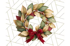 Christmas Wreath Clipart, Holiday Greenery PNG Illustrations Product Image 4