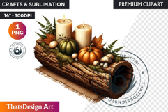 Rustic Harvest Fall clipart PNG, Autumn Pumpkin thanksgiving Product Image 1