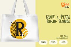 Rust &amp; Petal Boho Floral Monogram Product Image 1