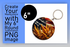 Sophisticated Round Design for Keychains , USA Flag Product Image 1