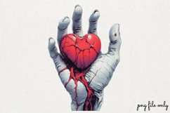 Valentines Skeleton Hand Clipart PNG Product Image 1