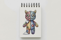 Horns Stitched Goblin Doll Halloween Voodoo PNG Cute Product Image 5