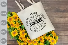 you are known - Loved - worthy - chosen -enough SVG Cut File Product Image 1