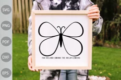 You Belong Among The Wildflowers SVG - Boho Girl SVG Cut Product Image 2