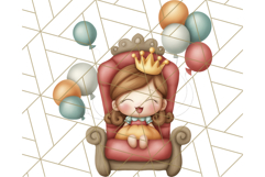 Princess Clipart PNG, Cute Royal Girl Clip Art Product Image 4