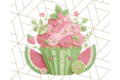 Paper Cupcake Clipart Layered Paper Scrapbook Collage Png Product Image 4