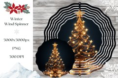 Golden Christmas Tree Wind Spinner, Christmas Tree PNG Product Image 1