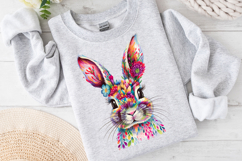 Cute Easter Bunny Clipart, Happy Easter Sublimation PNG Product Image 2