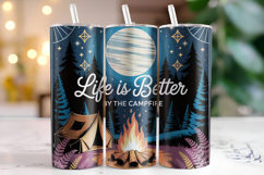 Life is better by the Campfire Tumbler Wrap | Sublimation Product Image 1