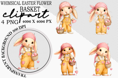 Whimsical Easter Flower Basket Clipart Product Image 1