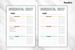 Editable Kids School Day Checklist Canva Template Product Image 3