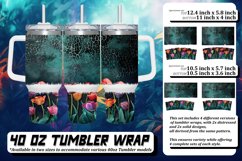 Glimmering Leopard Bloom Sublimation 40oz Product Image 1