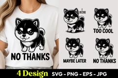 No Thanks Shiba Inu SVG PNG Product Image 1