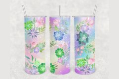 Cactus Floral Succulent 20 oz skinny tumbler Product Image 1