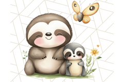 Cute Animal Friends Clipart PNG, Whimsical Spring Animal Duo Product Image 4