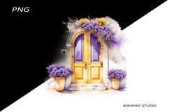 Watercolor Medirerranean Door Clipart Product Image 1