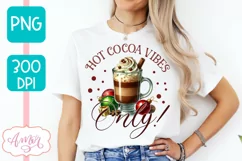 Hot cocoa vibes sublimation PNG| Christmas cocoa PNG design Product Image 4