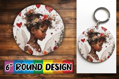 Watercolor Love Serenade: Keychain Sublimation Product Image 1