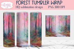 Watercolor Forest Tumbler Wrap Sublimation PNG BUNDLE Product Image 9