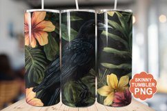 Summer Tropical Crow Tumbler | Summer Tumbler Wrap Product Image 1