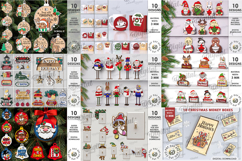 3D Merry Christmas Mega Bundle Laser cut. Xmas decorations Product Image 5