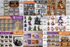 3D Halloween Mega bundle laser cut. Spooky home decor SVG Product Image 5