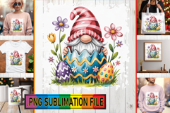 Sweet TOTE BAG Ideas PNG, Easter Gnomes Product Image 1