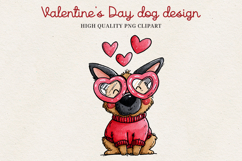Valentine’s Day Cute Dog Clipart | Love Puppy PNG Product Image 28
