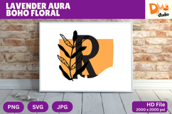 Lavender Aura Boho Floral Monogram Product Image 1