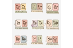 Cozy Elements Clipart Bundle PNG, Faux Periodic Table Quotes Product Image 2
