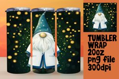 Watercolor Gnome Christmas Tumbler Wrap for 20oz Product Image 1