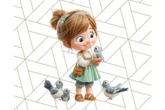 Kawaii City Girl PNG Clipart, Soft Dreamy Style Clip Art Product Image 4