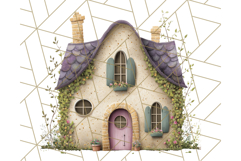 Whimsical Cottagecore Cottage PNG Clipart, Fairy House Png Product Image 4
