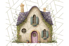 Whimsical Cottagecore Cottage PNG Clipart, Fairy House Png Product Image 4