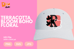 Terracotta Bloom Boho Floral Monogram Product Image 1