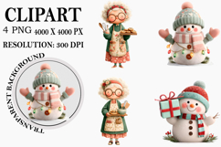Whimsical Christmas clipart Watercolor PNG Product Image 1