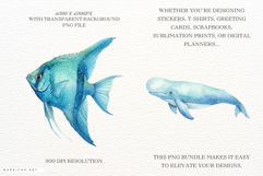 Watercolor Sea Life Clipart Product Image 2