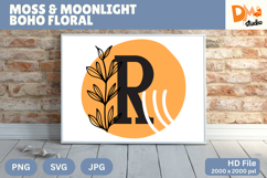 Moss &amp; Moonlight Boho Floral Monogram Product Image 1