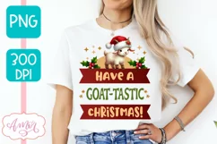 Have a goattastic Christmas PNG, Cute Christmas goat PNG Product Image 4