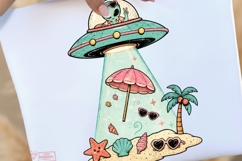 Summerween UFO Clipart Bundle | 14 PNG Files | Cute Spooky Product Image 2
