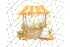 Halloween Neighborhood Clipart PNG for Trick or Treat Product Image 4