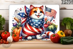 Cat kitchen Cutting Board - Patriotic Cutting Board Product Image 1