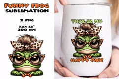 Funny frog PNG, funny quote PNG, Sublimation design. Product Image 1